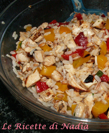 foto ricetta Insalata di riso ai tre cereali con pollo 