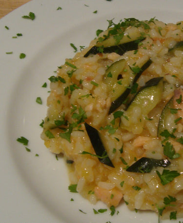 foto ricetta Riso al salmone e zucchina 
