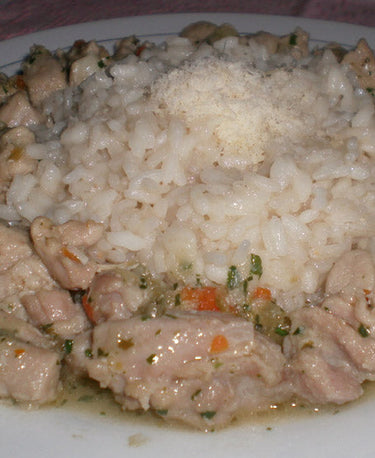 foto ricetta Riso in bianco con polpa di capretto 