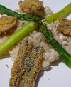 foto ricetta Riso asparagi, timo, formaggio di capra e acciughe 