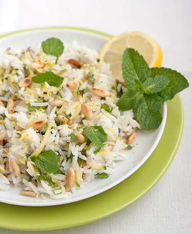 foto ricetta Riso Jasmine con zucchine, pinoli, menta e scorza di limone 