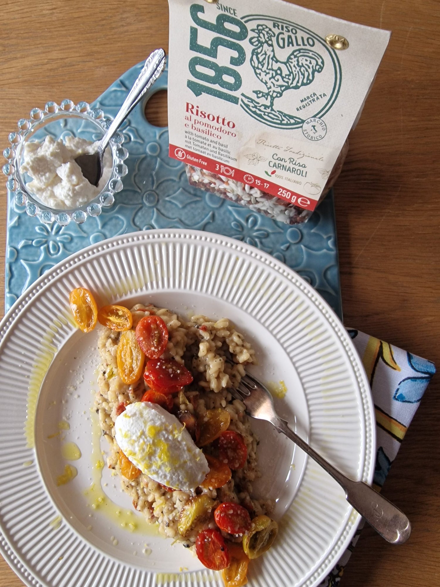 1856 TOMATO & BASIL RISOTTO WITH CHERRY TOMATOES & HONEYED RICOTTA 