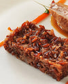 foto ricetta Petto d'anatra arrostito, tortino di Riz Rouge e coscia brasata 