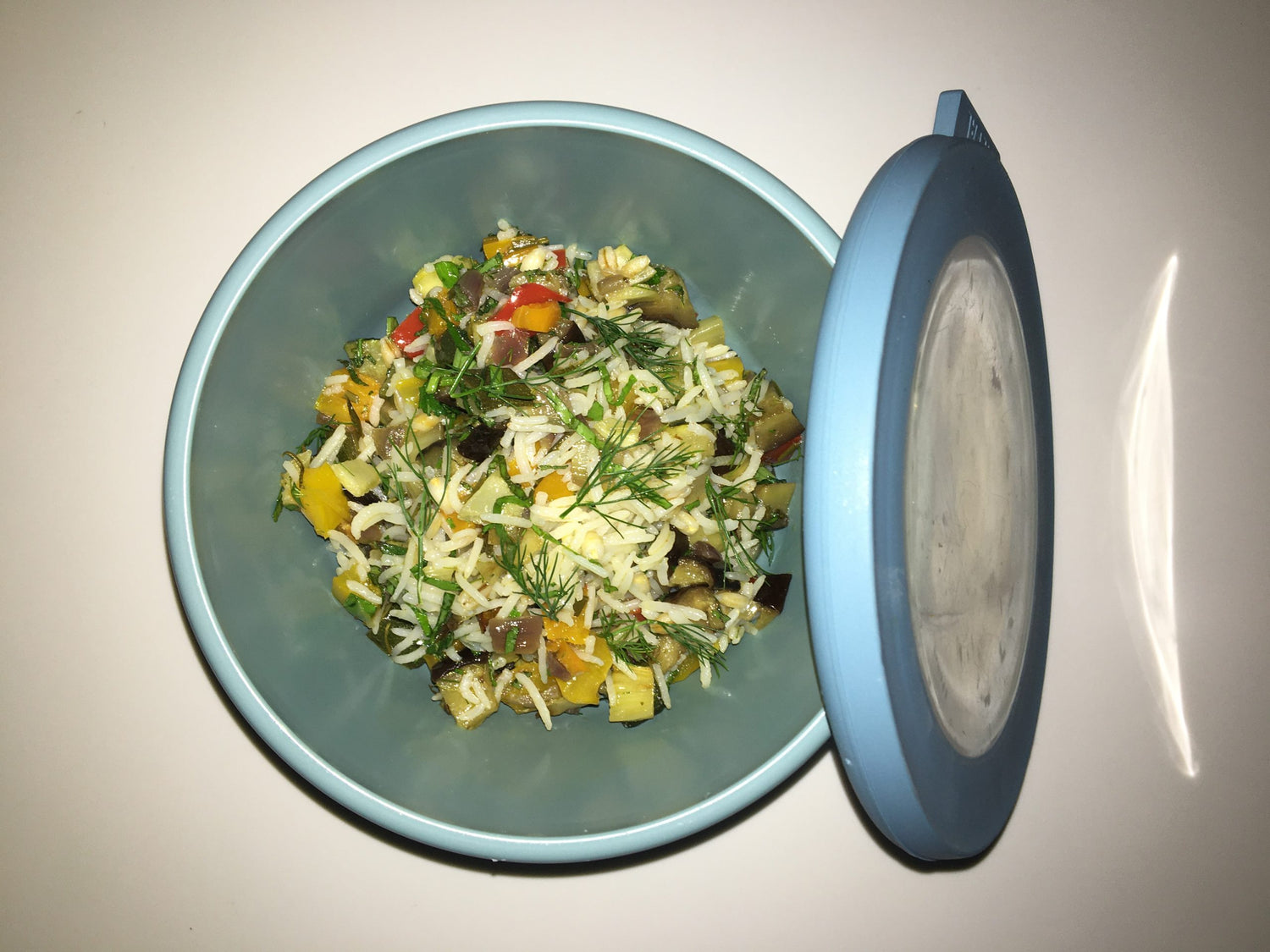 3 GRAIN SALAD WITH ROASTED WITH ROASTED VEGETABLES AND LEMON 