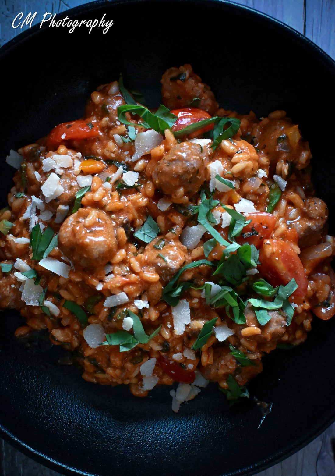 RISOTTO WITH ITALIAN MEATBALLS 