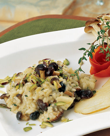foto ricetta Risotto ai funghi pioppini, malghese e timo fresco 