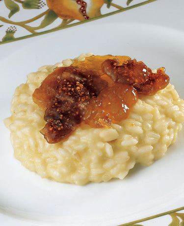 foto ricetta Riso Carnaroli mantecato al Castelmagno e mostarda di fichi 