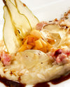 foto ricetta Riso Carnaroli mantecato ai topinambur, coturnice arrostita e pere essiccate 