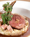 foto ricetta Riso all'ortolana con carrè di agnello, fegato grasso e glassato allo sherry 