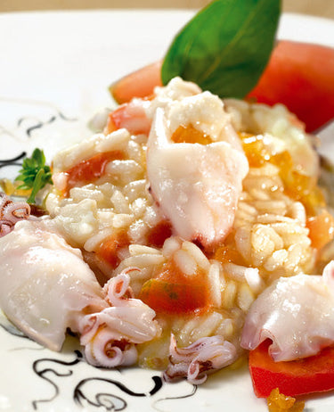 foto ricetta Risotto di ricci di mare avvolto in carciofi in salsa di ceci 