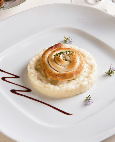 foto ricetta Riso Carnaroli al Barbera d'Asti e filoncini di vitello 