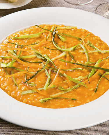 foto ricetta Riso all'arancia, carote e puntarelle 
