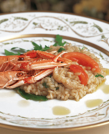 foto ricetta Riso al limone con scampi e rucola 