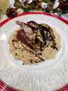 GORGONZOLA AND PEAR RISOTTO WITH ROASTED PARTRIDGE 