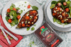 Gefüllte Aubergine mit Joghurtsauce 