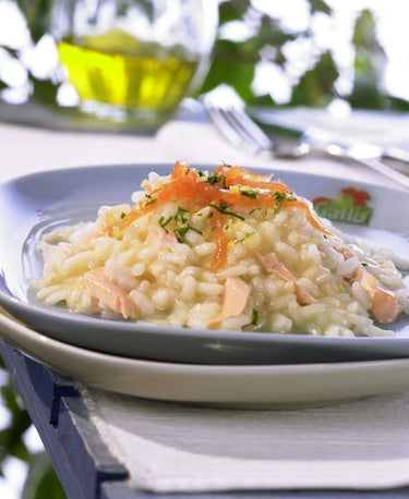 FRÜHLINGSRISOTTO MIT LACHS 
