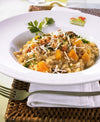 STEINPILZ-RISOTTO MIT KÜRBIS UND AMARETTI 
