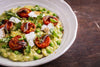 PEA AND MARINATED CHERRY TOMATO RISOTTO 