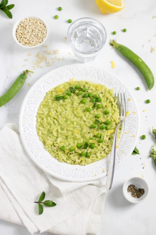 foto ricetta Risotto ai piselli con limone e menta 