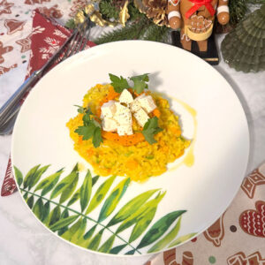 risotto calabaza, mascarpone y mozzarella